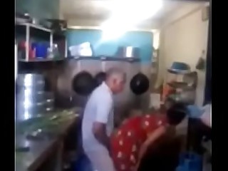 Srilankan chacha having it away his crumpet in kitchen briefly
